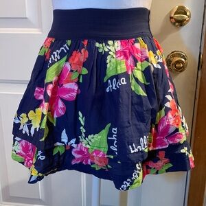 Hollister Tropical Flower Print Skirt Size XS